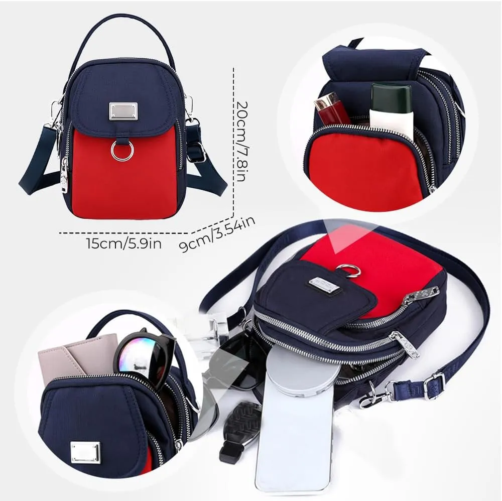 Waterproof Women Crossbody Bag Elegant Oxford Messenger Bags Simple for Work, Multi-pocket Storage Shoulder Handbag