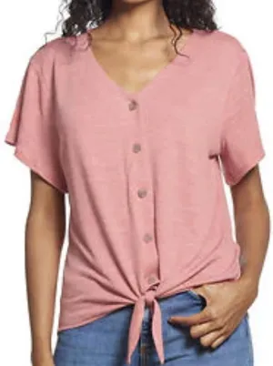 Weatherproof Vintage Women's Tie Front Top