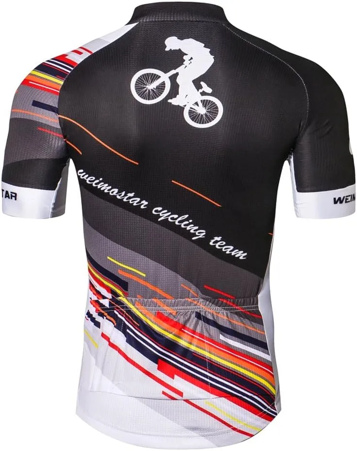 Weimostar Men's Cycling Jersey Men Mountain Bike Jerseys Short Sleeve Tops S-5XL