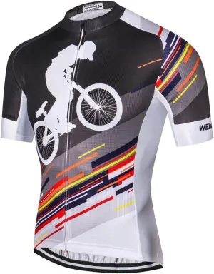Weimostar Men's Cycling Jersey Men Mountain Bike Jerseys Short Sleeve Tops S-5XL