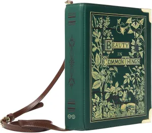 Well Read Co Crossbody Purse Handbag for Book Lovers - Beauty in Common Things, Vegan Leather, Small