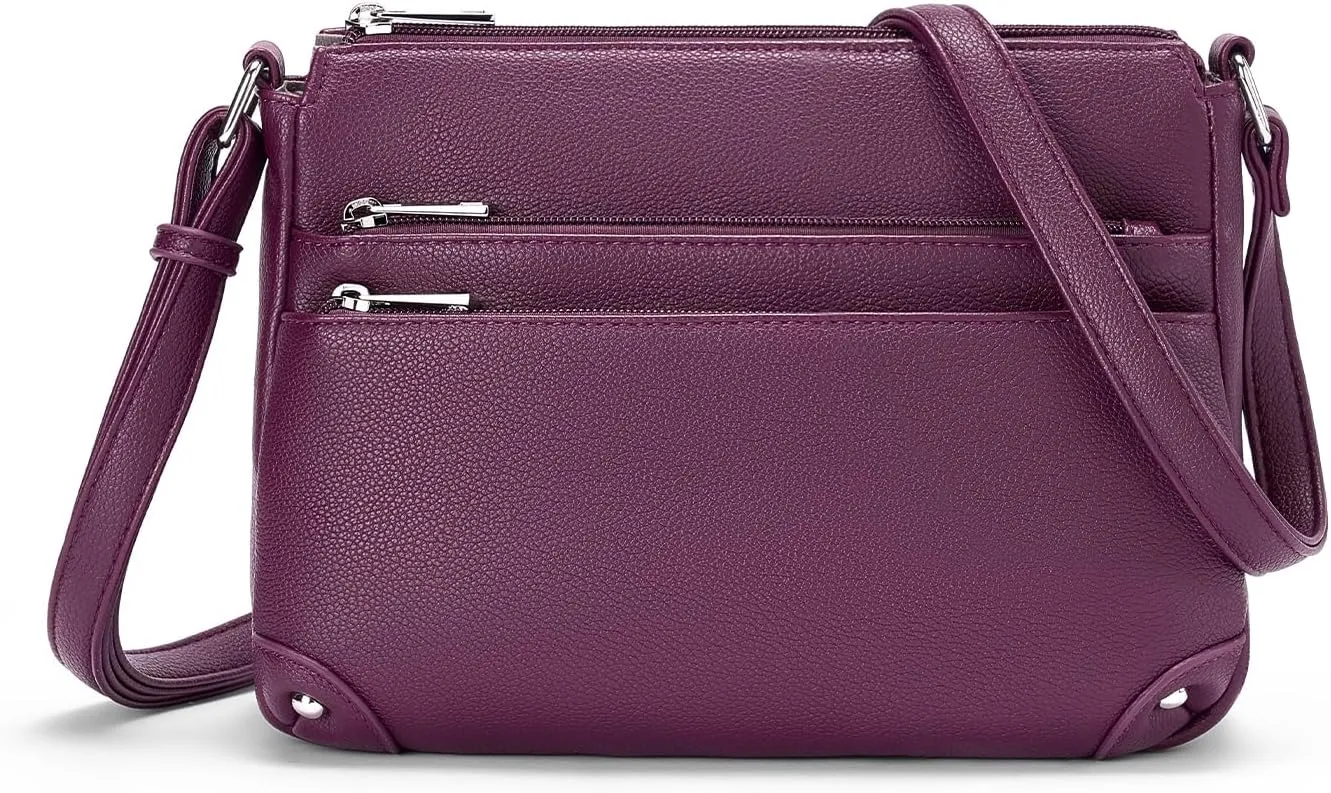 WESTBRONCO Crossbody Bags for Women, Medium Size Shoulder Handbags, Satchel Purse with Multi Zipper Pocket