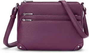 WESTBRONCO Crossbody Bags for Women, Medium Size Shoulder Handbags, Satchel Purse with Multi Zipper Pocket