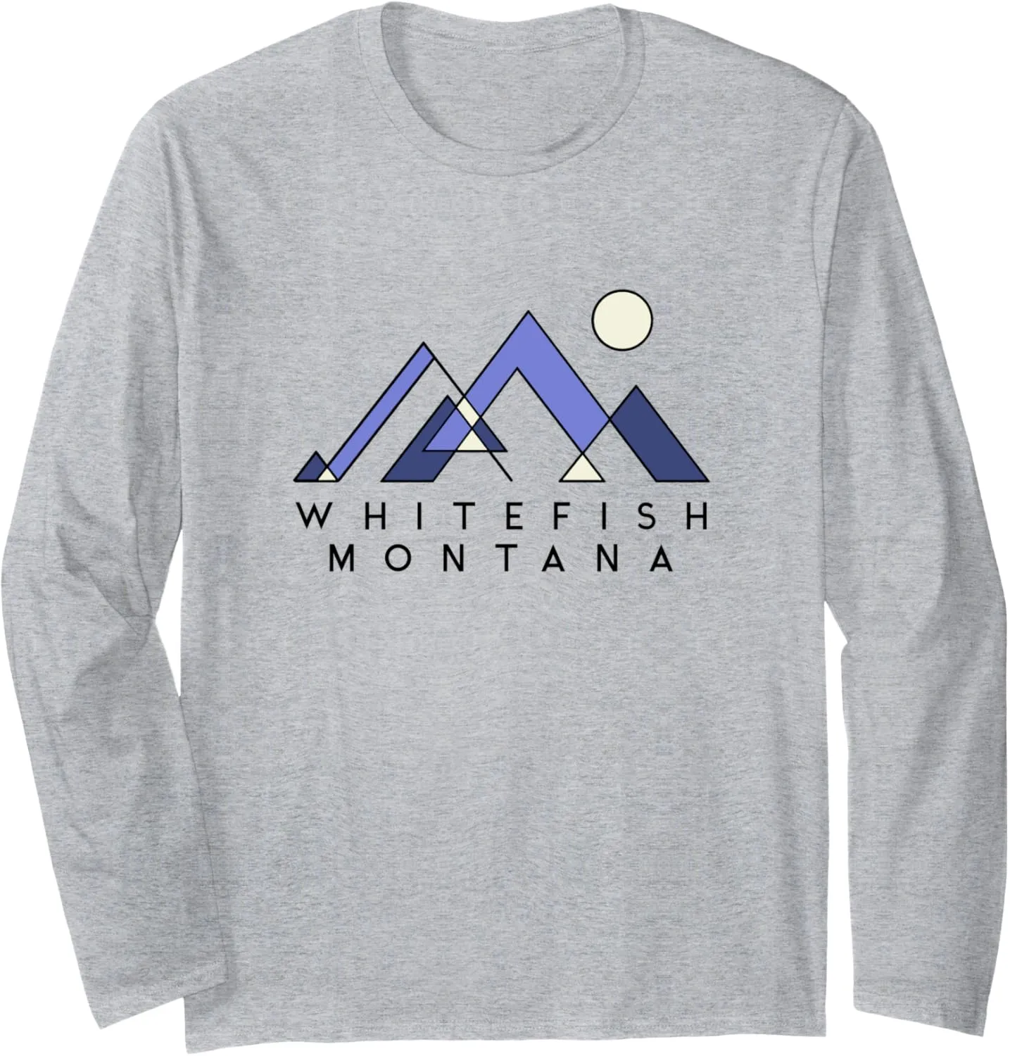Whitefish Montana | Whitefish MT Abstract | Whitefish Lake Long Sleeve T-Shirt