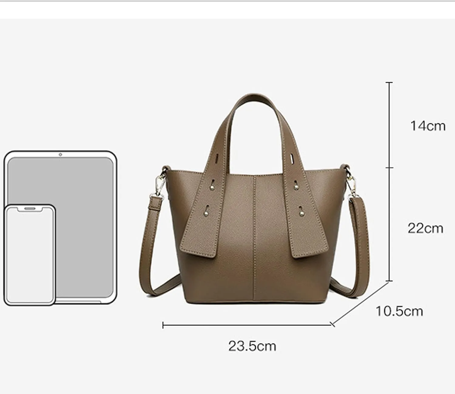 Women Large Capacity Tote Bag Ladies Shoulder Bag Leather Simple Elegant Casual Messenger Bags