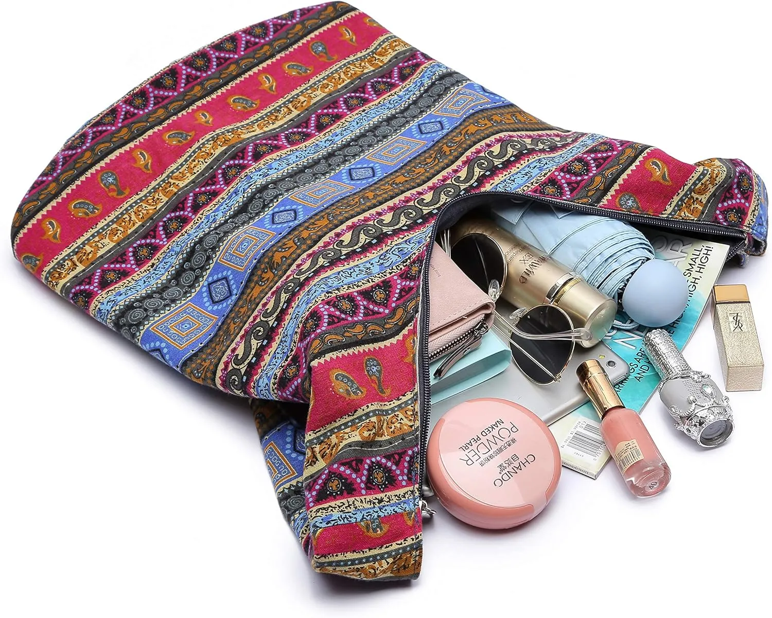 Women Shoulder Handbags Fashion canvas Hippie Crossbody Bags Bohemian Animal Prints Hobo Bags