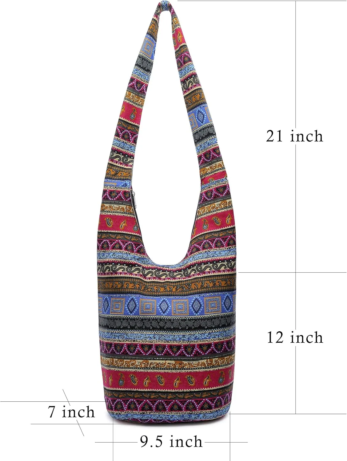 Women Shoulder Handbags Fashion canvas Hippie Crossbody Bags Bohemian Animal Prints Hobo Bags