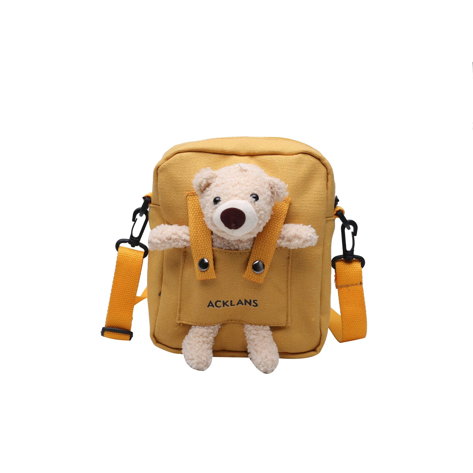 Women's Artistic Bear Canvas Fashion Mobile Simple Shoulder Bags