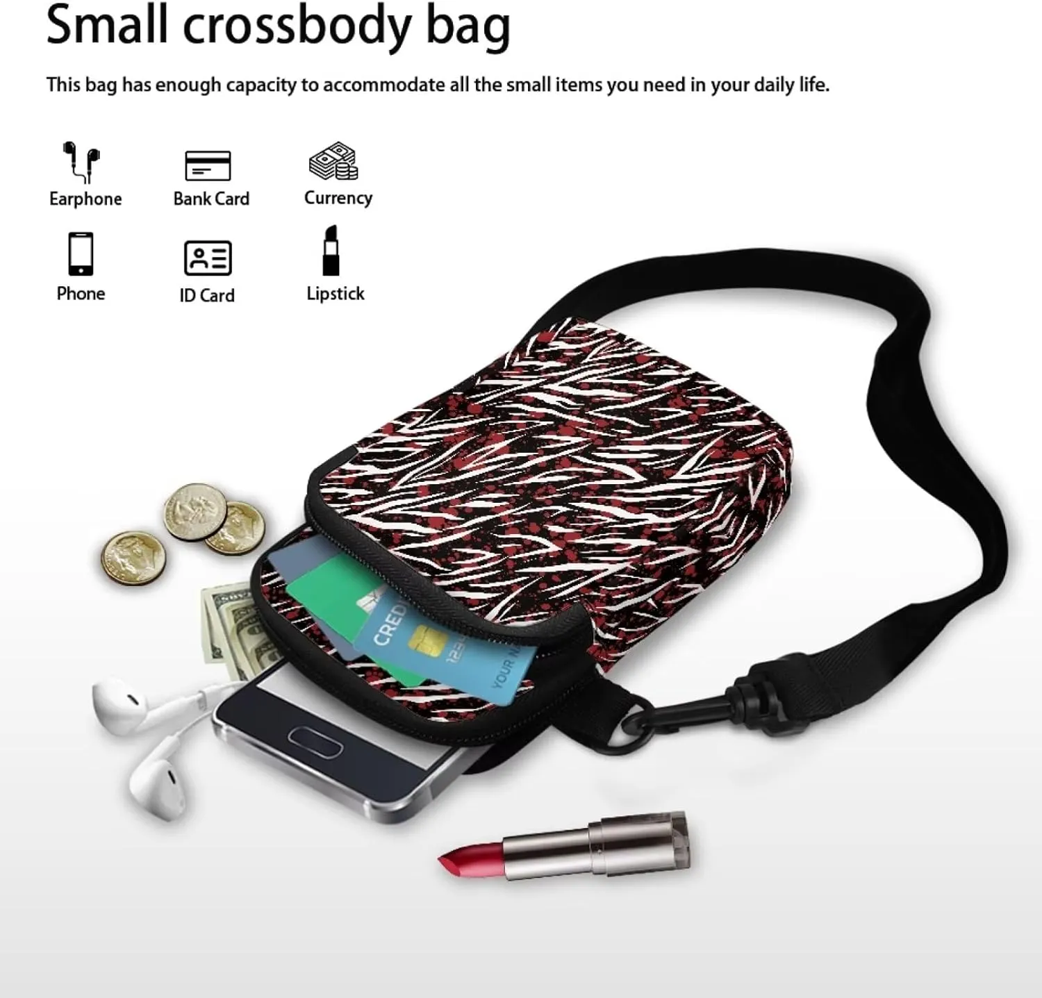 Women's Casual One Shoulder Handbag with Adjustable Strap Double Layered Zipper Snap Ring Fashion Bag