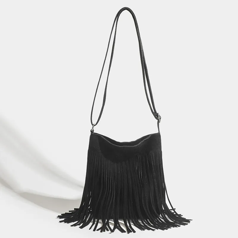 Women's Cool Artistic Tassel Simple Popular Crossbody Bags