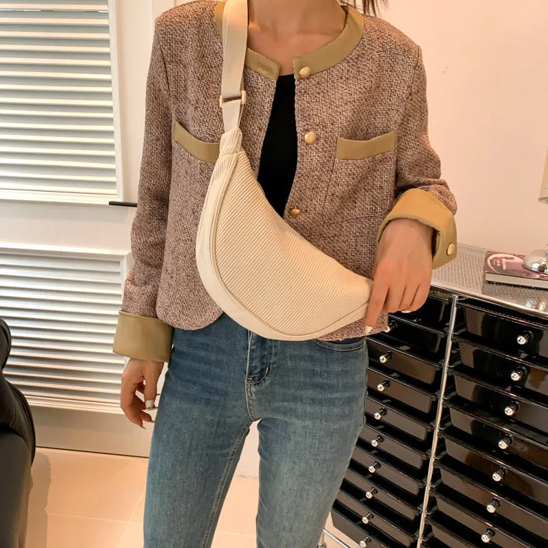 Women's Corduroy Dumpling Lightweight Underarm Simple Crossbody Bags