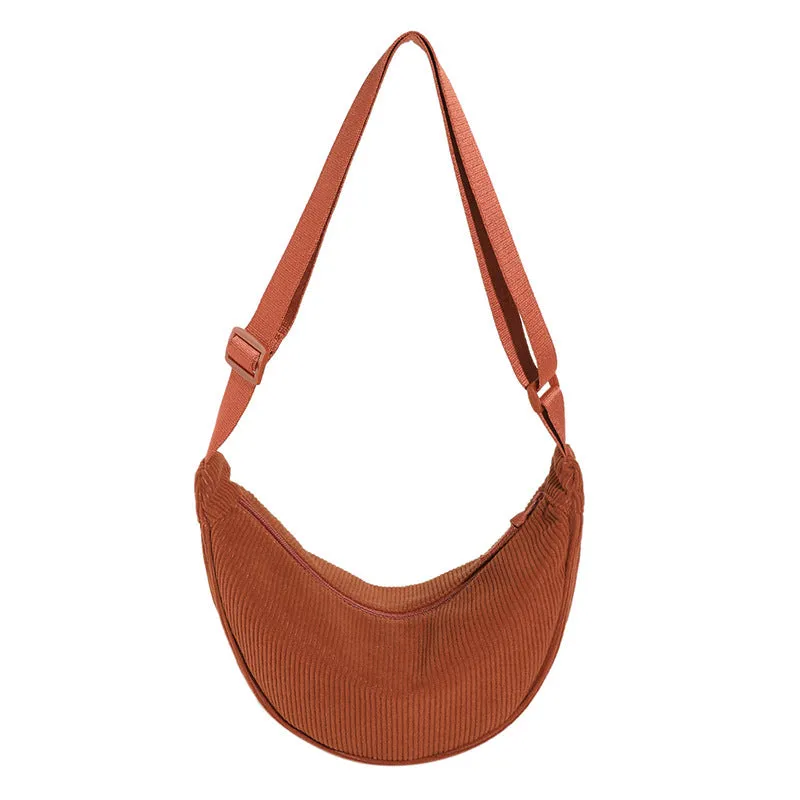 Women's Corduroy Dumpling Lightweight Underarm Simple Crossbody Bags