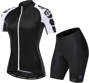 Women's Cycling Jersey Short Sleeve with Short Padded Bicycle Clothing Short Sleeve Biking Shirts Set