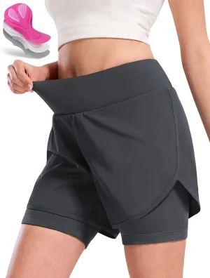 Womens Cycling Shorts Padded Mountain Bike Road Biking Padding Cycle Biker Bicycle Shorts with Zipper Pockets