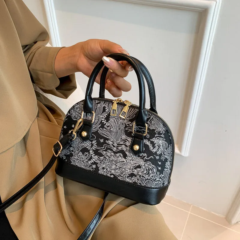 Women's Fashion Pattern Stitching Summer Simple Portable Crossbody Bags