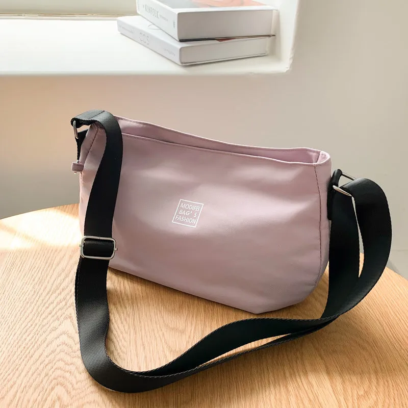 Women's Fashionable Nylon Cloth Simple Trendy Large Crossbody Bags
