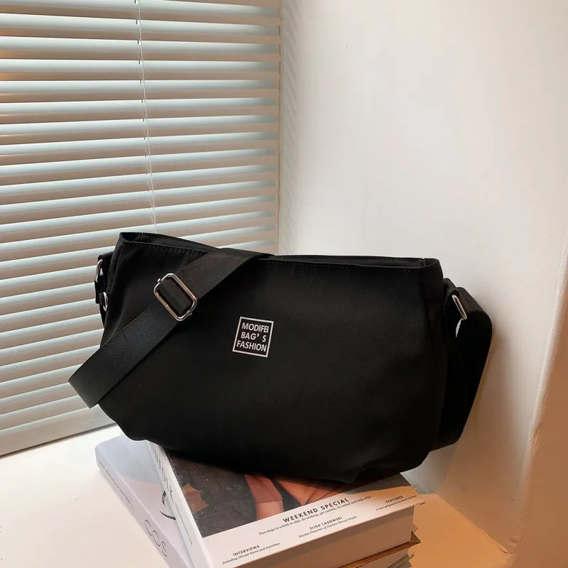 Women's Fashionable Nylon Cloth Simple Trendy Large Crossbody Bags