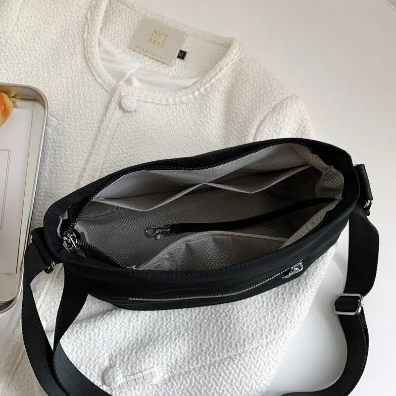 Women's Fashionable Nylon Cloth Simple Trendy Large Crossbody Bags