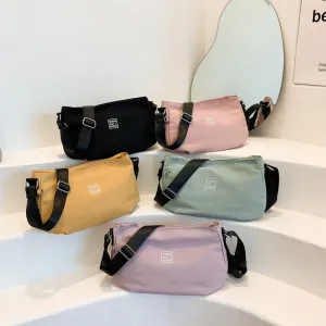 Women's Fashionable Nylon Cloth Simple Trendy Large Crossbody Bags