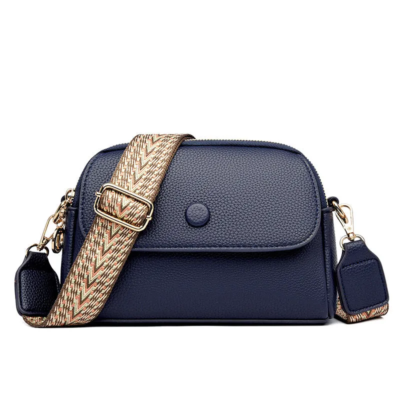 Women's High-grade Niche Flap Textured Ethnic Style Shoulder Bags