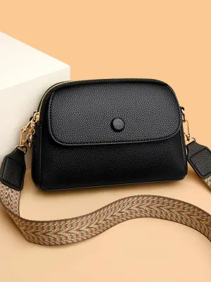 Women's High-grade Niche Flap Textured Ethnic Style Shoulder Bags
