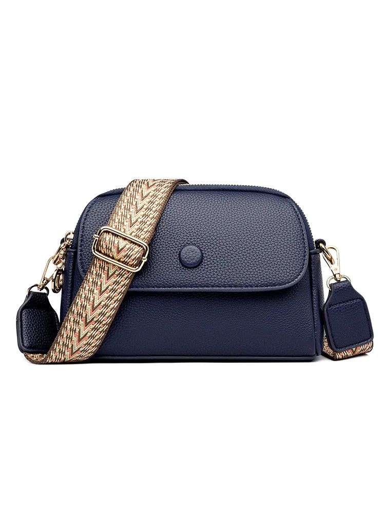Women's High-grade Niche Flap Textured Ethnic Style Shoulder Bags