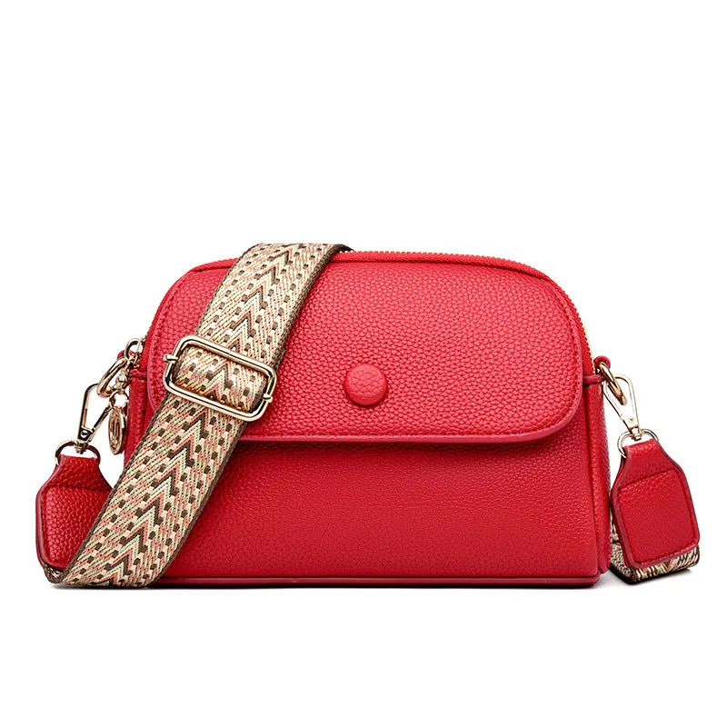 Women's High-grade Niche Flap Textured Ethnic Style Shoulder Bags