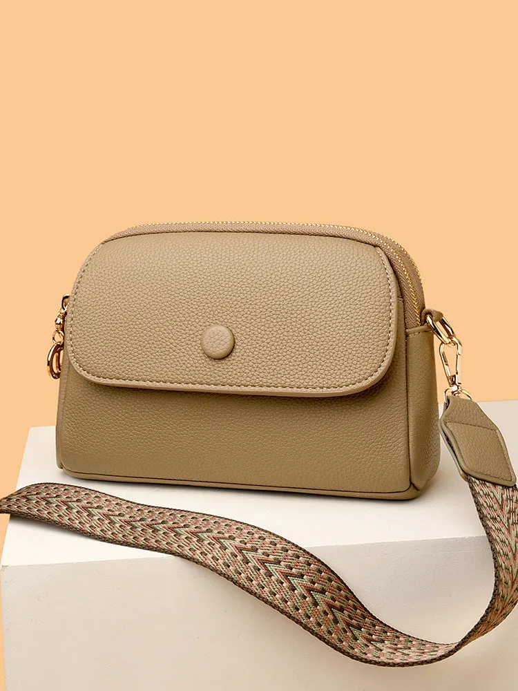 Women's High-grade Niche Flap Textured Ethnic Style Shoulder Bags