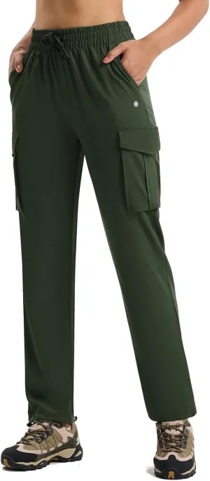 Women's Hiking Pants Lightweight Cargo Quick Dry Water Resistant UPF50  Travel Outdoor Work Pants Safari Pockets