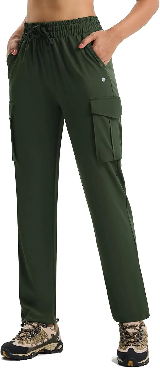Women's Hiking Pants Lightweight Cargo Quick Dry Water Resistant UPF50  Travel Outdoor Work Pants Safari Pockets