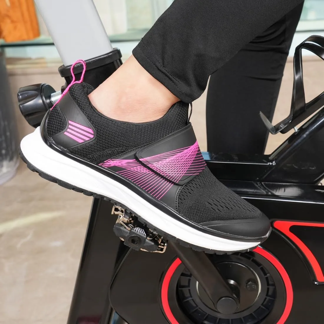 Women's Indoor Cycling Shoes Breathable High Performance Indoor Outdoor Bike Shoes - SPD Compatible Cycle Shoes