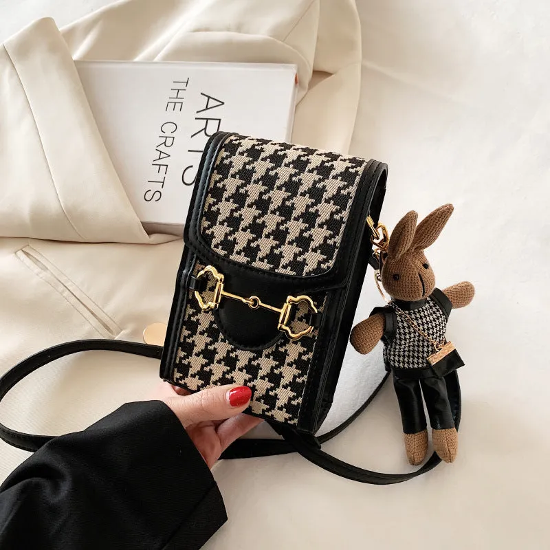 Women's Korean Fashionable Simple Mobile Texture Crossbody Bags
