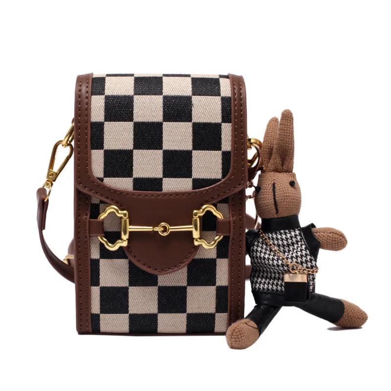 Women's Korean Fashionable Simple Mobile Texture Crossbody Bags