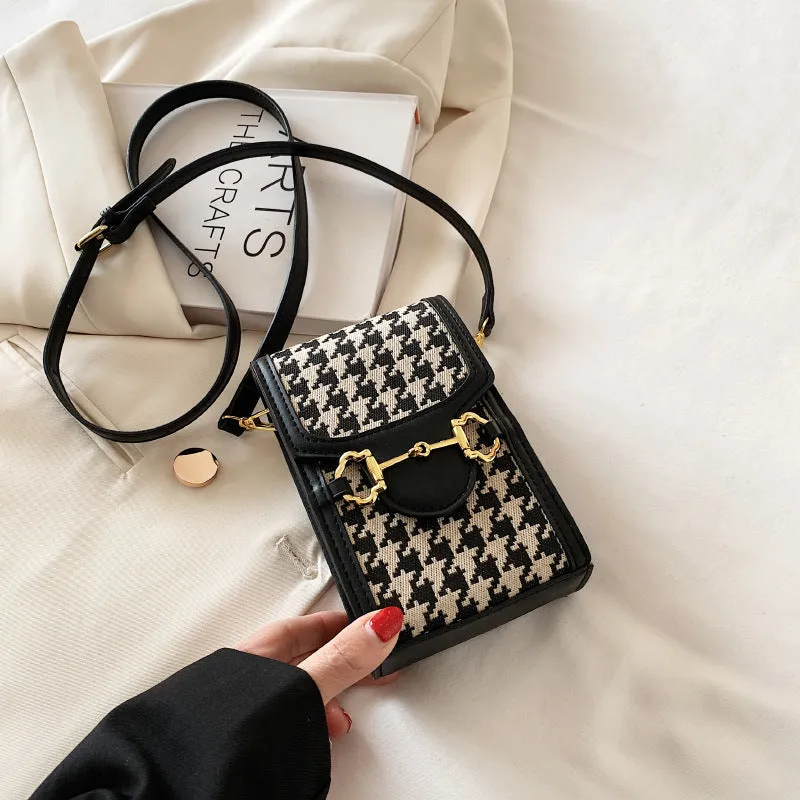Women's Korean Fashionable Simple Mobile Texture Crossbody Bags