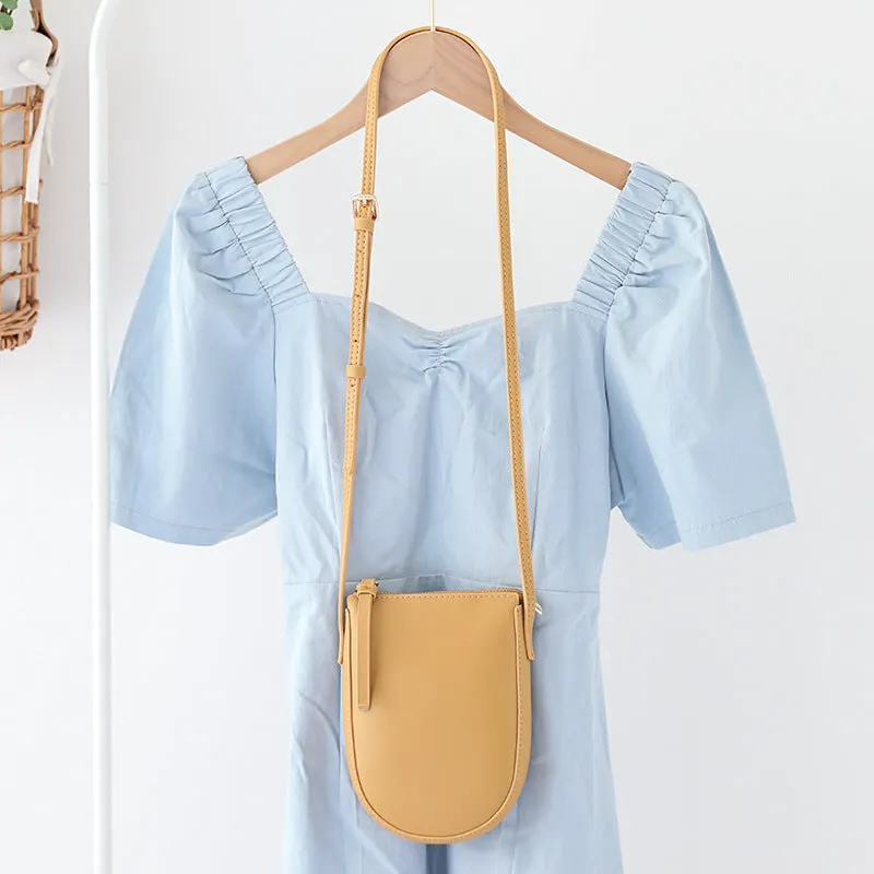 Women's Mini Korean Style Vertical Soft Leather Crossbody Bags
