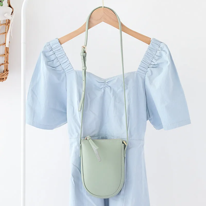 Women's Mini Korean Style Vertical Soft Leather Crossbody Bags