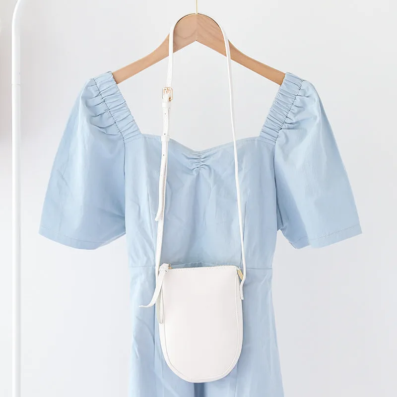 Women's Mini Korean Style Vertical Soft Leather Crossbody Bags
