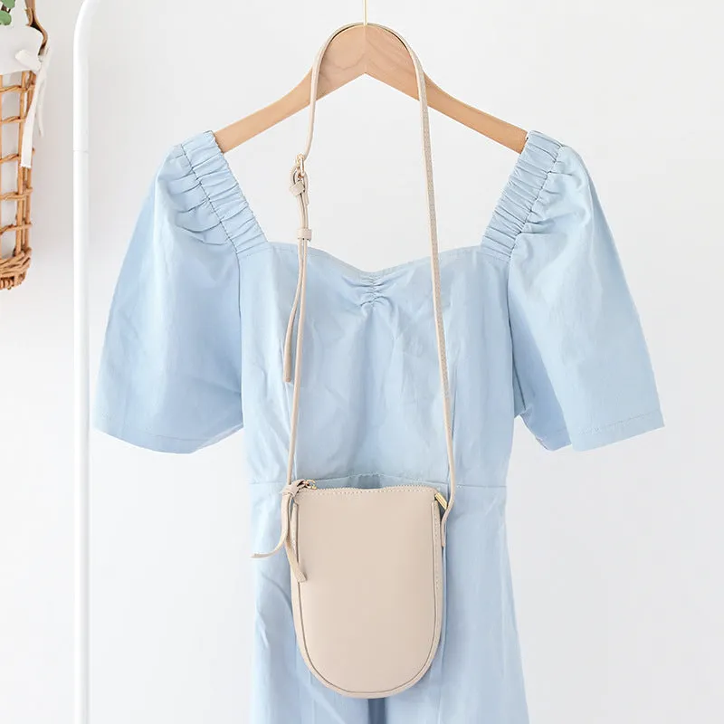 Women's Mini Korean Style Vertical Soft Leather Crossbody Bags