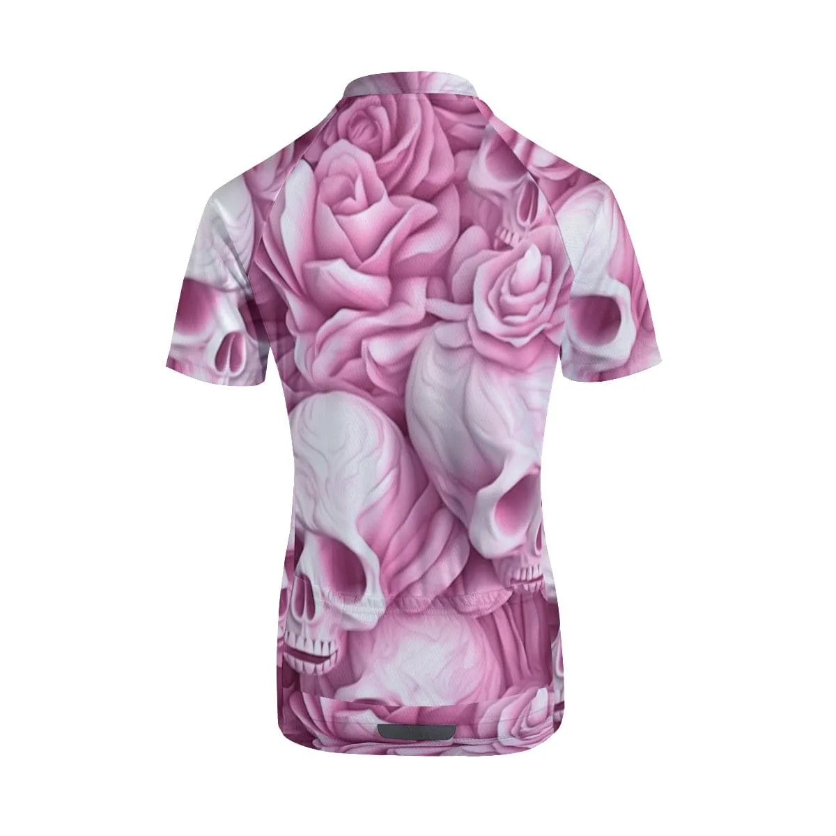 Women's Pink Skulls Raglan Cycling Jersey