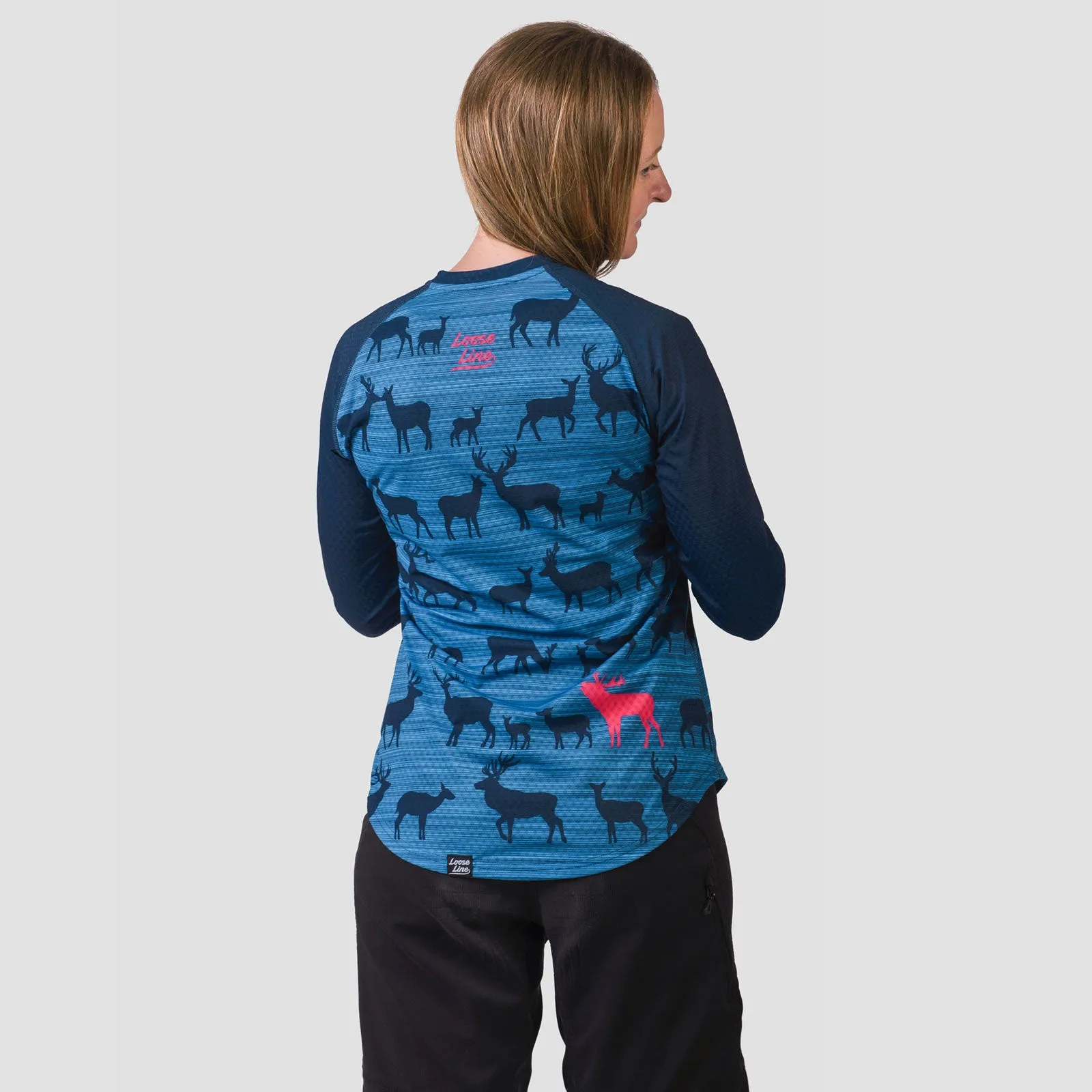Women's Send It L/S Wild Blue Crew