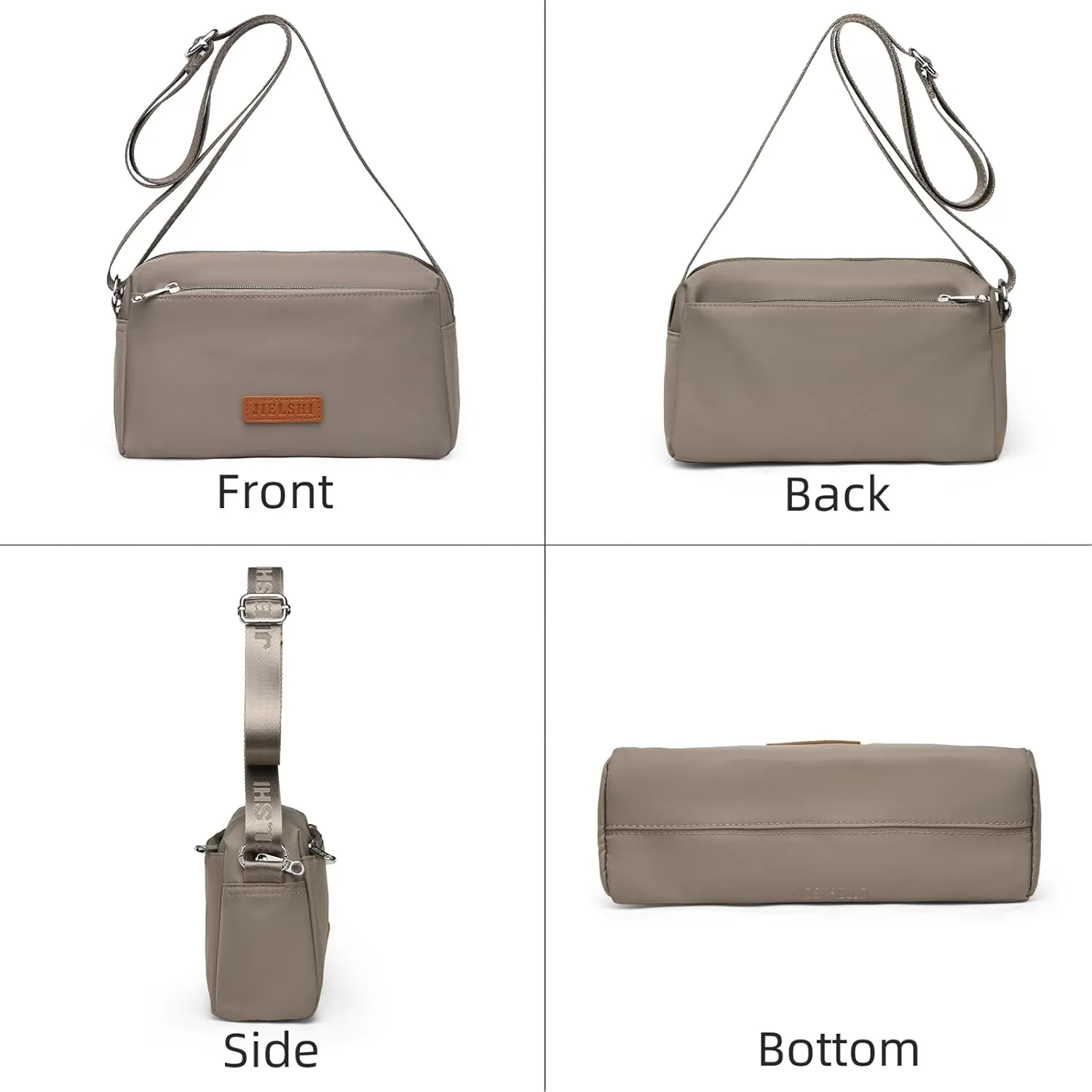 Women's Shoulder Bag, Handbag Simple Casual, Multi-Pocket Shopper Bag, Crossbody Bag Nylon