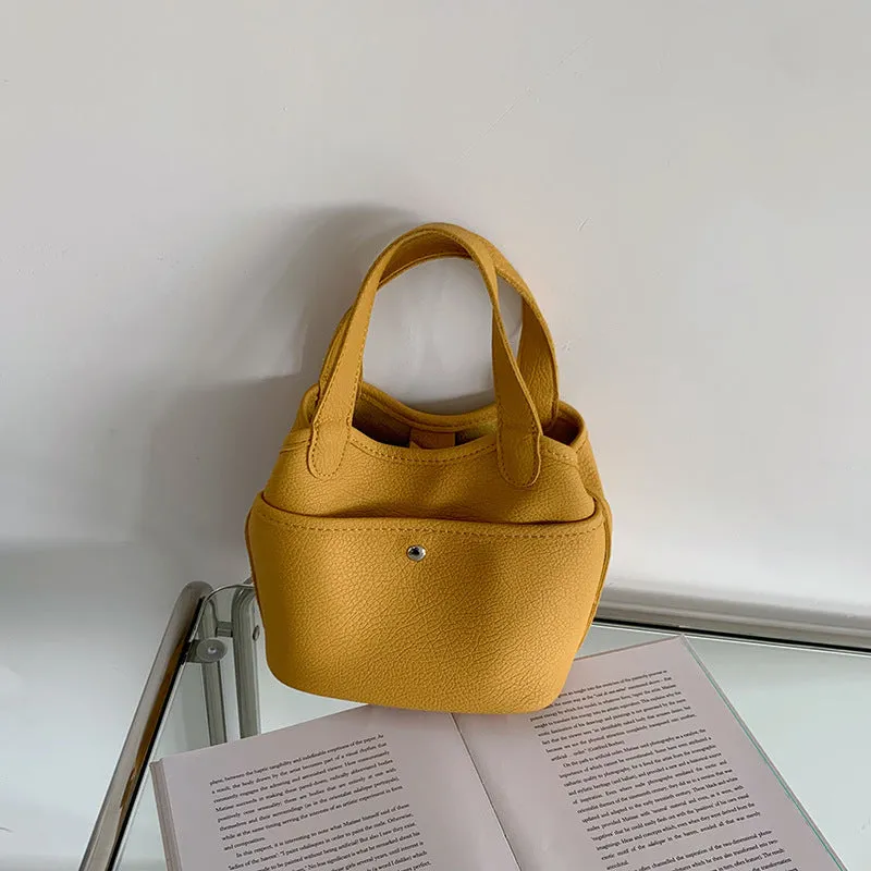 Women's Vegetable Basket Simple Fashion Soft Leather Texture Cross Crossbody Bags