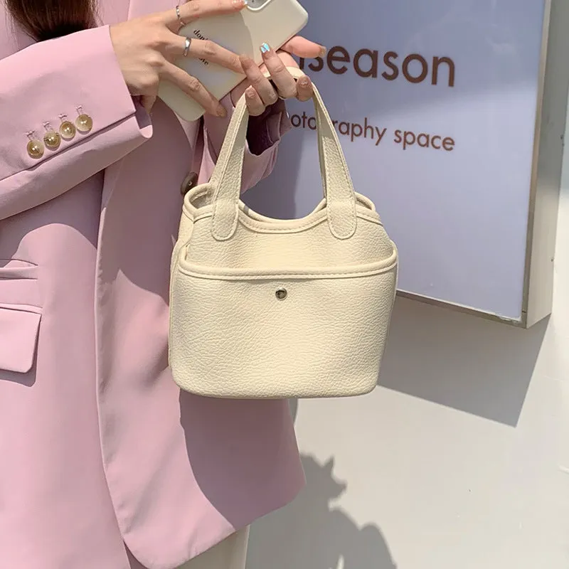 Women's Vegetable Basket Simple Fashion Soft Leather Texture Cross Crossbody Bags