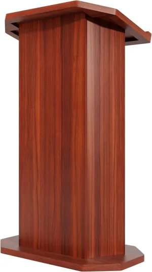 Wood Podium,Compact Podium Stand,15MM Particle Board,Pulpit with Storage,Mic Stand Space,Easy Installation Wooden Lectern for Restaurants,Churches,Seminars and Schools