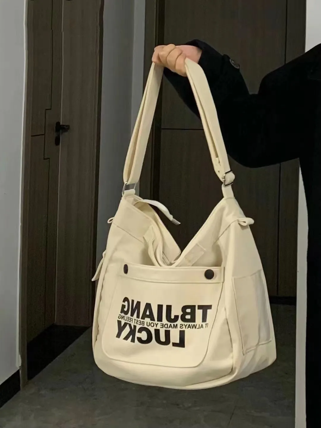 Work Clothes Female Male Korean Large Shoulder Bags