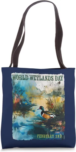 World Wetlands Day Ducks Bird Watching Water Conservation Tote Bag