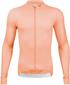 Wulibike Cycling Jersey Men Long Sleeve, Road Bike Jerseys Full Zipper with Pockets, Suitable for Spring and Autumn.
