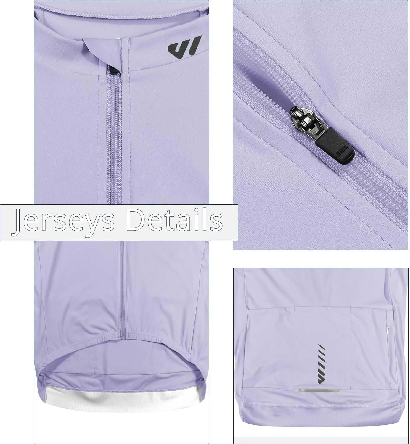 Wulibike Cycling Jersey Men Long Sleeve, Road Bike Jerseys Full Zipper with Pockets, Suitable for Spring and Autumn.