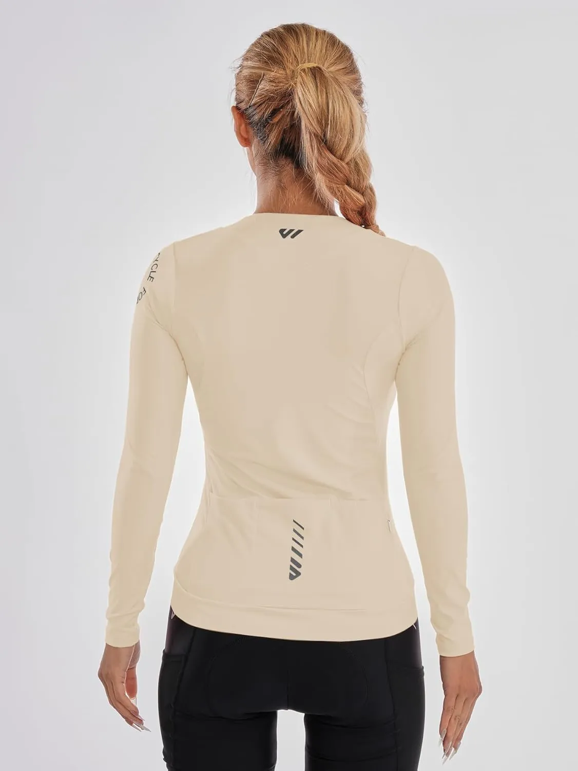 Wulibike Cycling Jersey Women Long Sleeve,Bike Shirts for Women Biking Tops Breathable Cycle Jerseys with 4 Pockets