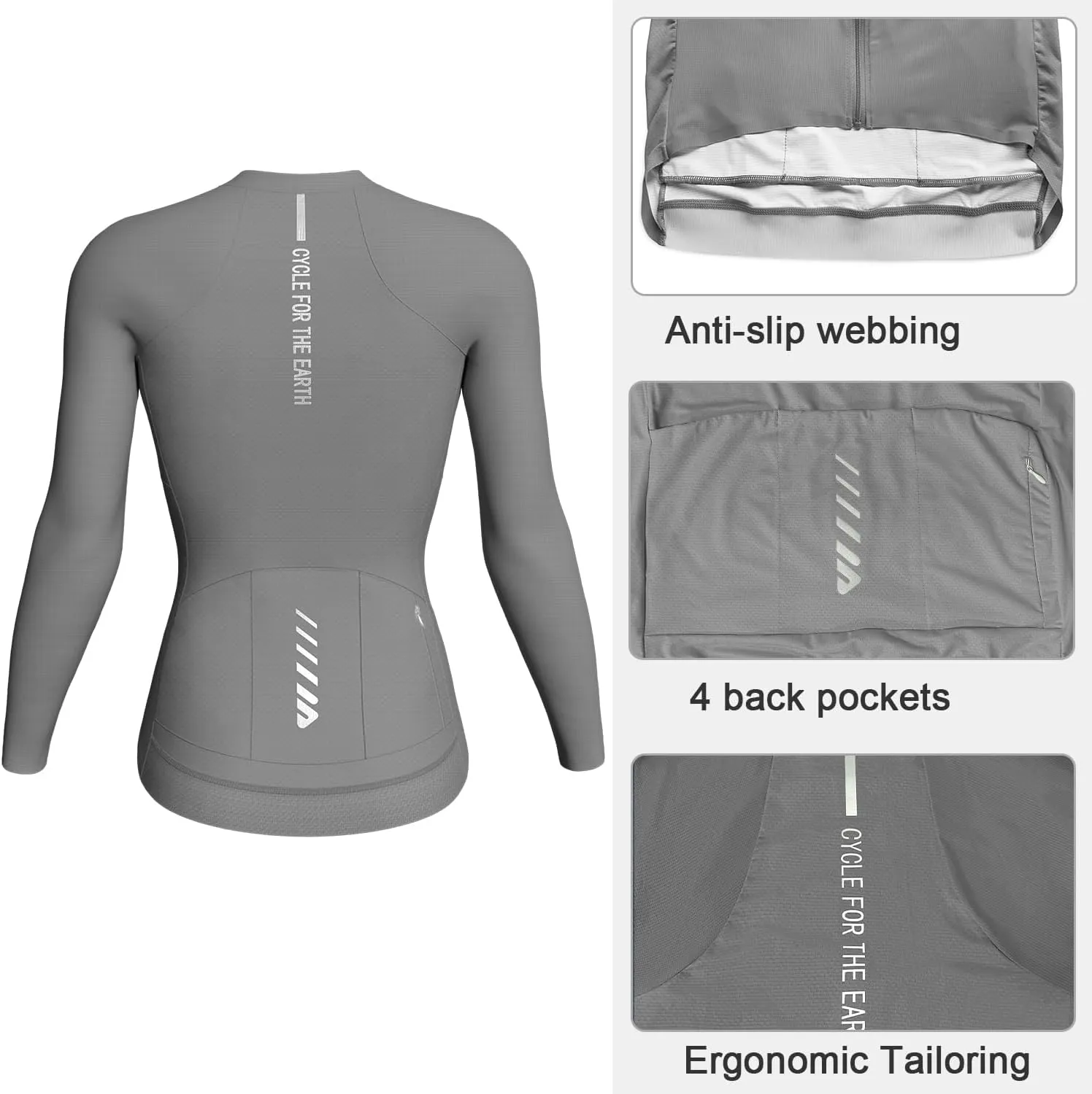 Wulibike Cycling Jersey Women Long Sleeve,Bike Shirts for Women Biking Tops Breathable Cycle Jerseys with 4 Pockets